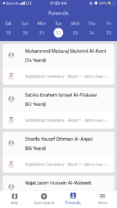 funerals data kuwait finder
